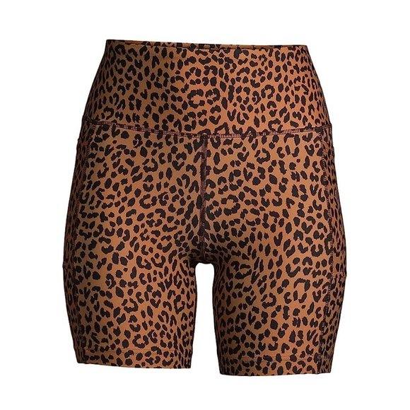 NWT Lands' End Womens 6" High Waisted Swim Leopard Short w/Liner Size S $60 Z081 - Picture 2 of 4